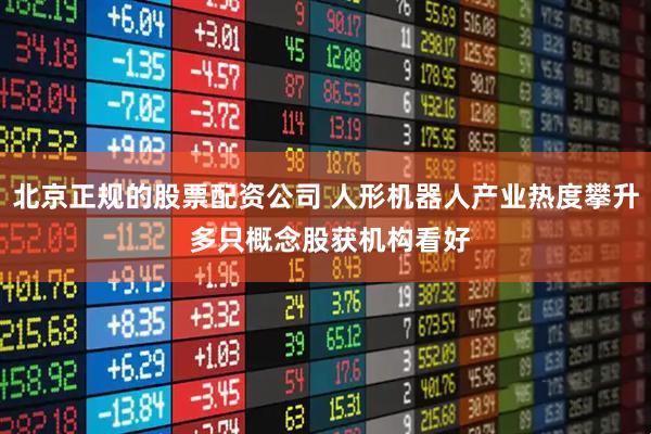 北京正规的股票配资公司 人形机器人产业热度攀升 多只概念股获机构看好